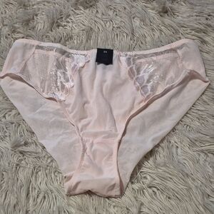 Deesse Lingerie Soft Pink Sheer Lace Panties